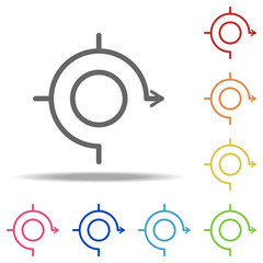 reversal spot icon. Elements of Navigation in multi colored icons. Simple icon for websites, web design, mobile app, info graphics