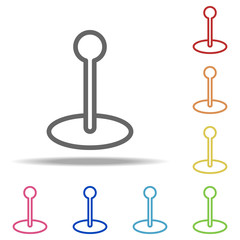 flagpole icon. Elements of Navigation in multi colored icons. Simple icon for websites, web design, mobile app, info graphics