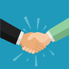 Two people shaking hand for agreement