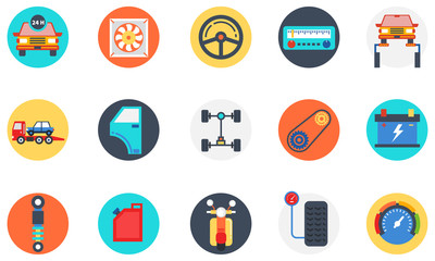 Vector illustration of automotive icon, repair car, motorcycle, and transportation