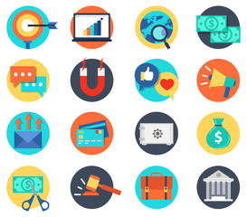Vector illustration of bussiness icon and human resource
