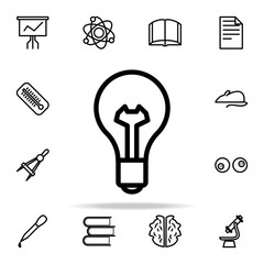 bulb icon. Science icons universal set for web and mobile