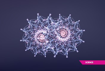 Infinity. Connection structure. Lattice geometric element. Molecular grid. Vector illustration.