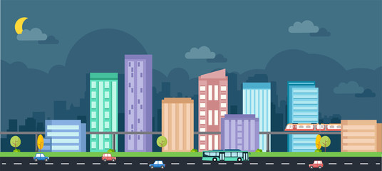 Nightlife in the city center