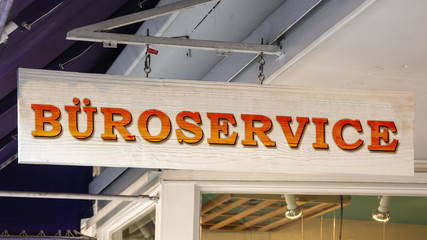 Obraz premium Schild 343 - Büroservice
