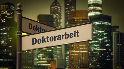 Schild 373 - Doktorarbeit