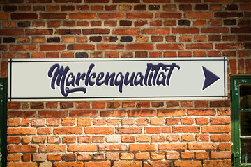 Obraz premium Schild 318 - Markenqualität