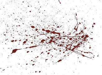 acrilic paint red splatters