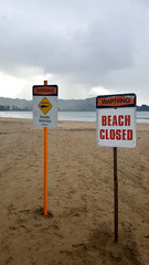 Beach closed on tropical island. - 226440964