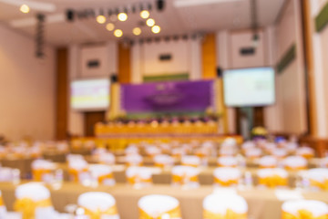 Abstract blurred photo the venue of a business meeting of a shareholder.