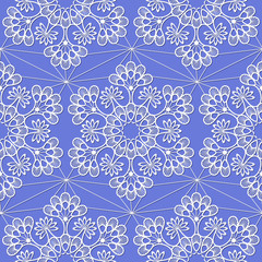 seamless pattern with white snowflakes