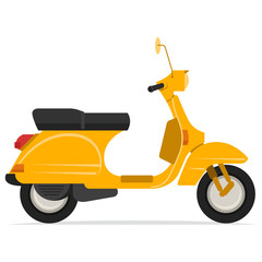 Obraz premium Yellow scooter motorcycle