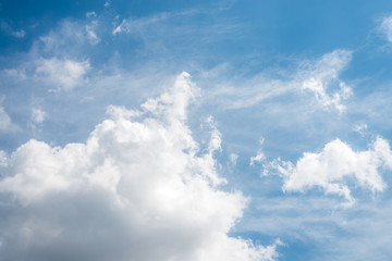 Beautiful blue sky with cloud and copy space