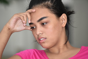 Fototapeta premium Teenage Female And Worry