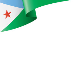 Djibouti flag, vector illustration on a white background