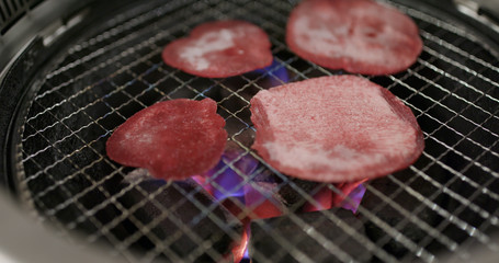 Grill beef in Japanese restaurant