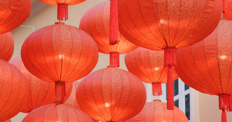 Fototapeta na wymiar Traditional Chinese lantern decoration for Lunar new year