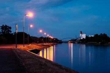 Photo of midland canal at blue hour