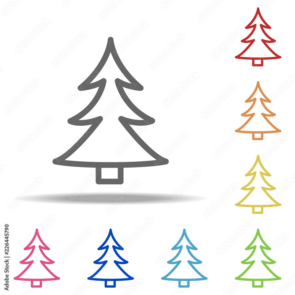 Aufkleber tree icon. elements of navigation in multi colored icons. simple icon for websites, web design, mobi