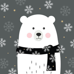 Obraz premium holiday card with bear