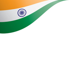 India flag, vector illustration on a white background