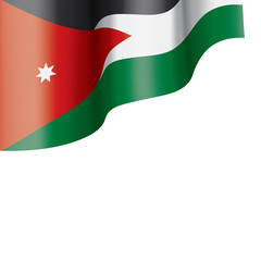Obraz premium Jordan flag, vector illustration on a white background