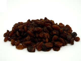 raisins isolated on white background. currants isolated
