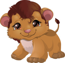 Fototapeta premium Leon kreskówka wektor