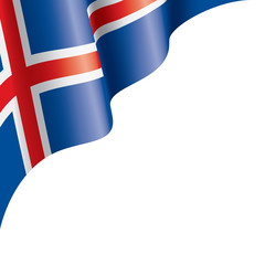 Iceland flag, vector illustration on a white background