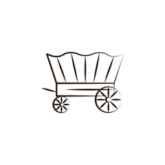 Plakat wagon desert icon. Element of desert icon for mobile concept and web apps. Hand draw wagon desert icon can be used for web and mobile