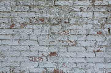 background old brick wall of white color