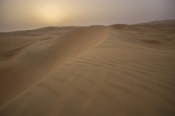Fototapeta na wymiar Beautiful Rub al Khali desert at sunrise