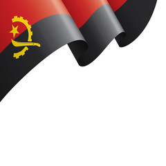 Angola flag, vector illustration on a white background