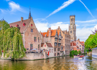 Canal in Bruges, Belgium.
