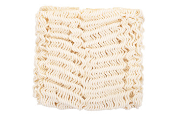 Instant noodles isolated on white background