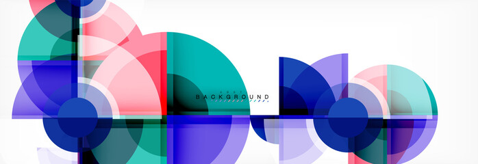 Abstract background bright circles geometric design