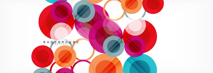 Overlapping circles design background