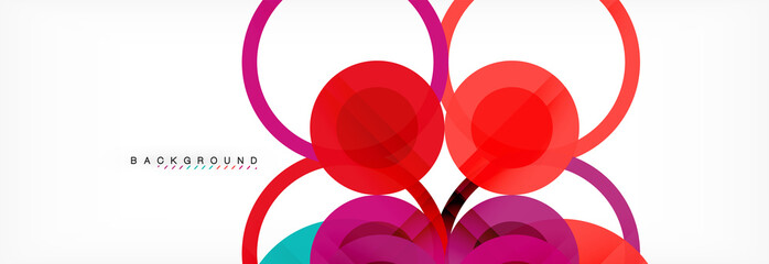 Overlapping circles design background