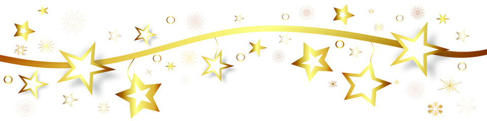 Fototapeta premium Gold Stern Sterne Star Band Banner Hintergrund Welle Wellen