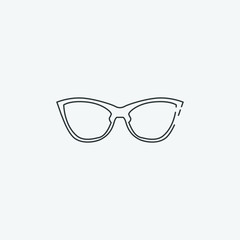 Fototapeta premium eyeglasses icon, vector illustration. line flat icon