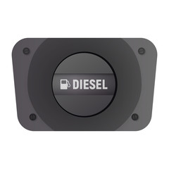 Fototapeta premium Fuel filler flap. Vector illustration. Diesel transport. Car equipment