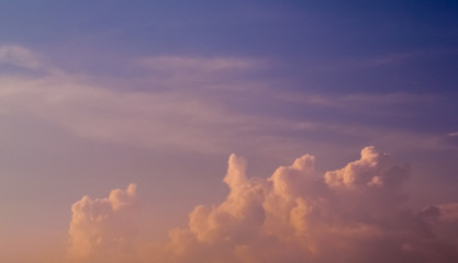 Fototapeta na wymiar Vibrant clouds in sunset sky