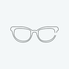 Fototapeta premium eyeglasses icon, vector illustration. line flat icon