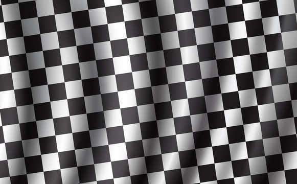 Racing and rally car checkered vector flag