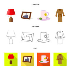 Isolated object of dreams and night icon. Set of dreams and bedroom stock vector illustration.