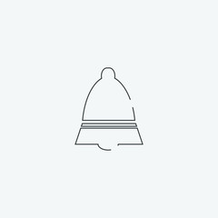 bell icon, vector illustration