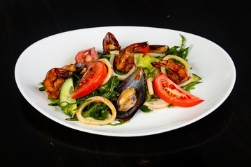 Salad with seafood