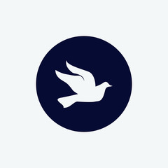 dove icon, vector illustration