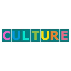 The word Culture. Banner with the text 