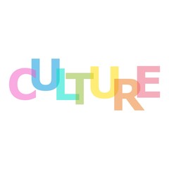The word Culture. Banner with the text 
